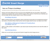 Begin email merge